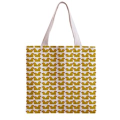 Little Bird Motif Pattern Wb Zipper Grocery Tote Bag by dflcprintsclothing