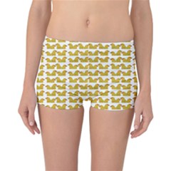 Little Bird Motif Pattern Wb Reversible Boyleg Bikini Bottoms by dflcprintsclothing