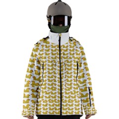 Little Bird Motif Pattern Wb Men s Zip Ski And Snowboard Waterproof Breathable Jacket