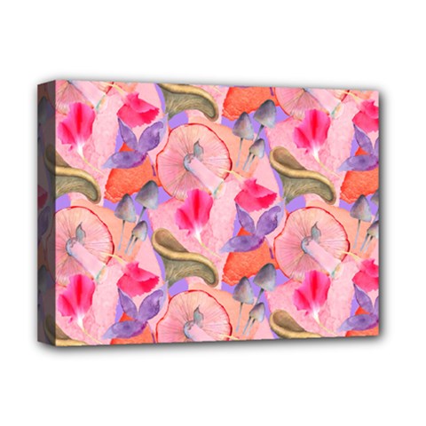 Pink Glowing Flowers Deluxe Canvas 16  X 12  (stretched)  by Sparkle