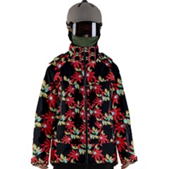 Floral Geometry Men s Zip Ski And Snowboard Waterproof Breathable Jacket by Sparkle