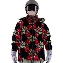 Floral Geometry Women s Zip Ski And Snowboard Waterproof Breathable Jacket by Sparkle