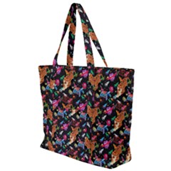 Beautiful Pattern Zip Up Canvas Bag