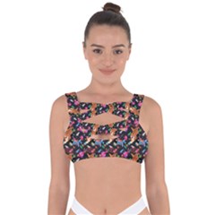 Beautiful Pattern Bandaged Up Bikini Top