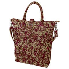 Apple Leftovers Collage Random Pattern Buckle Top Tote Bag