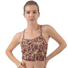 Apple Leftovers Collage Random Pattern Mini Tank Bikini Top