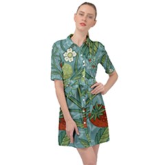 Spring Time Belted Shirt Dress by AlexandrouPrints