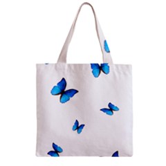 Butterfly-blue-phengaris Zipper Grocery Tote Bag by saad11