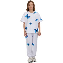 Butterfly-blue-phengaris Kids  T-shirt And Pants Sports Set by saad11