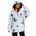 Butterfly-blue-phengaris Women s Ski and Snowboard Waterproof Breathable Jacket View1