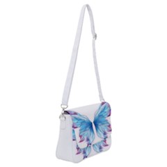 Butterfly-drawing-art-fairytale  Shoulder Bag With Back Zipper