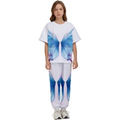 Butterfly-drawing-art-fairytale  Kids  T-shirt And Pants Sports Set by saad11