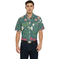 Spring Design  Men s Short Sleeve Pocket Shirt  by AlexandrouPrints