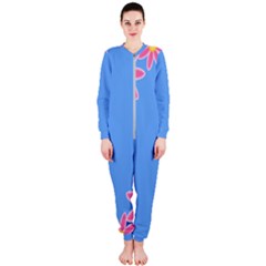 Flowers Space Frame Ornament Onepiece Jumpsuit (ladies) by Maspions