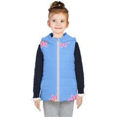 Flowers Space Frame Ornament Kids  Hooded Puffer Vest by Maspions