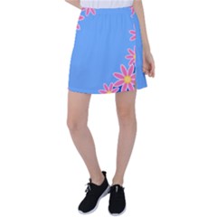 Flowers Space Frame Ornament Tennis Skirt