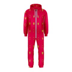 Illustrations Heart Pattern Design Hooded Jumpsuit (kids)