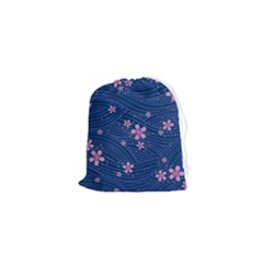 Flowers Floral Background Drawstring Pouch (xs)