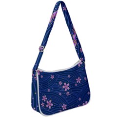 Flowers Floral Background Zip Up Shoulder Bag