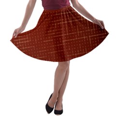 Grid Background Pattern Wallpaper A-line Skater Skirt