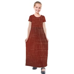 Grid Background Pattern Wallpaper Kids  Short Sleeve Maxi Dress
