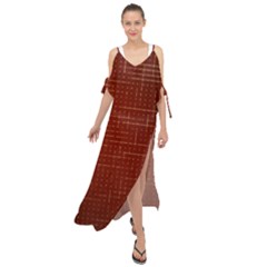 Grid Background Pattern Wallpaper Maxi Chiffon Cover Up Dress