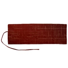 Grid Background Pattern Wallpaper Roll Up Canvas Pencil Holder (m)