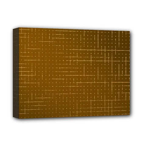 Anstract Gold Golden Grid Background Pattern Wallpaper Deluxe Canvas 16  X 12  (stretched)  by Maspions