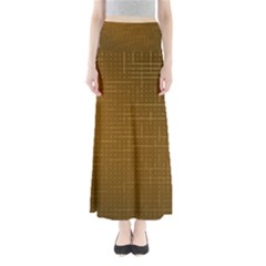 Anstract Gold Golden Grid Background Pattern Wallpaper Full Length Maxi Skirt