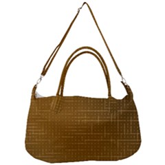 Anstract Gold Golden Grid Background Pattern Wallpaper Removable Strap Handbag