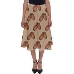 Coffee Beans Pattern Texture Perfect Length Midi Skirt by Maspions