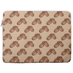 Coffee Beans Pattern Texture 17  Vertical Laptop Sleeve Case With Pocket