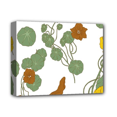 Nasturtium Flower Plant Leaves Deluxe Canvas 14  X 11  (stretched)