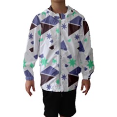 Seamless Pattern Geometric Texture Kids  Hooded Windbreaker by Maspions