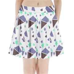 Seamless Pattern Geometric Texture Pleated Mini Skirt
