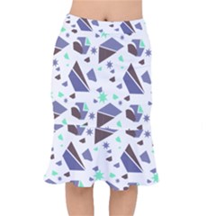 Seamless Pattern Geometric Texture Short Mermaid Skirt