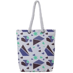 Seamless Pattern Geometric Texture Full Print Rope Handle Tote (small)