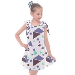 Seamless Pattern Geometric Texture Kids  Tie Up Tunic Dress