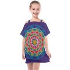 Abstract Digital Artwork Kids  One Piece Chiffon Dress