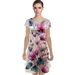 Flora Floral Flower Petal Cap Sleeve Nightdress