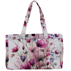 Flora Floral Flower Petal Canvas Work Bag