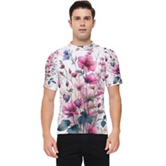 Flora Floral Flower Petal Men s Short Sleeve Rash Guard