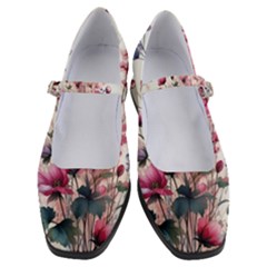 Flora Floral Flower Petal Women s Mary Jane Shoes