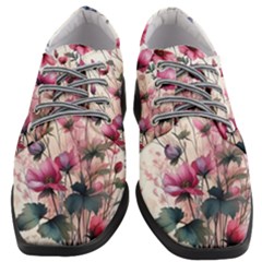 Flora Floral Flower Petal Women Heeled Oxford Shoes