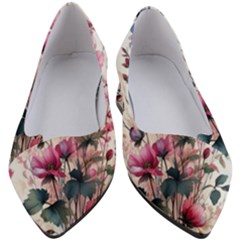 Flora Floral Flower Petal Women s Block Heels  by Maspions