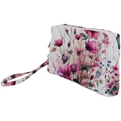 Flora Floral Flower Petal Wristlet Pouch Bag (Small)