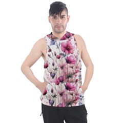 Flora Floral Flower Petal Men s Sleeveless Hoodie