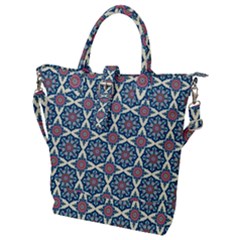 Abstract Mandala Seamless Background Texture Buckle Top Tote Bag