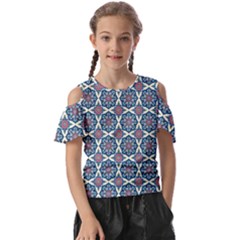 Abstract Mandala Seamless Background Texture Kids  Butterfly Cutout T-shirt