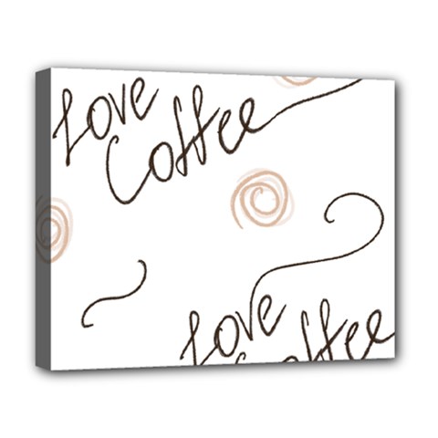 Seamless Pattern Coffee Text Deluxe Canvas 20  X 16  (stretched)